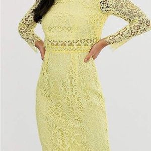 New Asos Design Petite Lace Midi Dress Size US 00